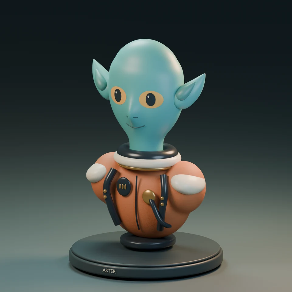 Alien Explorer original 3D render