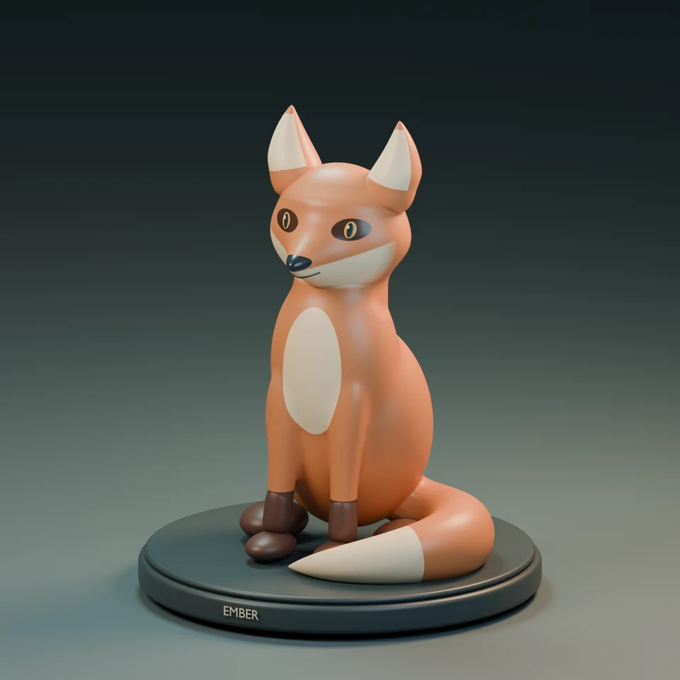 EMBER Fox original 3D render